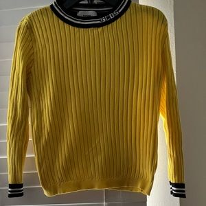 GCDS MUSTARD YELLOW KNIT SHIRT
